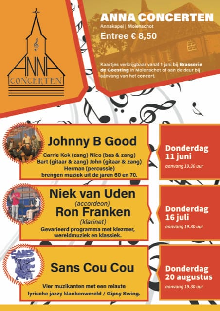 poster
                aankondiging anna concerten